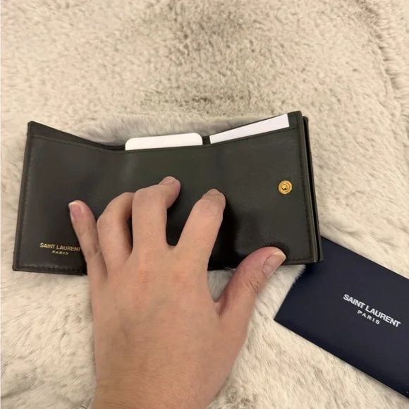 Saint Laurent Tiny Mateless Origami Trifold Wallet - Picture 6 of 6